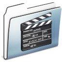 Movie Old Folder Graphite Smooth Icon 128x128 png